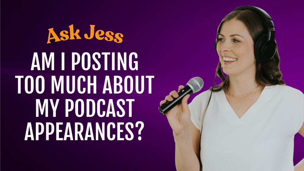Jessica Rhodes explains how often you should post about podcast appearances and why sharing your podcast journey at three strategic moments can increase visibility, build authority, and grow your coaching business. She also explores the “upper limit problem” and how holding back can limit your growth and impact.